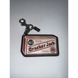 Coach Keychain "Cracker Jack" Key Chain Purse Charm Silver F58514